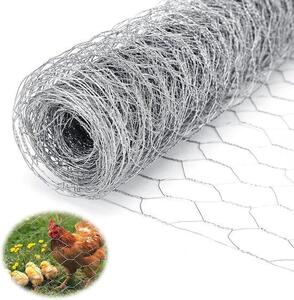 Drátěná síť 0,4 m x 10 m - Pozinkovaná, hexagonální síť - Pevná a odolná - Ideální pro výběhy pro zvířata