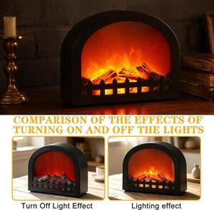 Krb Electric - Led Flame efekt - 10x10x8 cm - ABS Plastic - Pro obývací pokoj a ložnici
