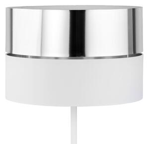 TK LIGHTING Stojací lampa - HILTON 5470, Ø 50 cm, 230V/15W/1xE27, bílá/stříbrná