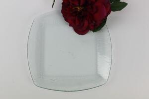 Průhledný skleněný talíř 28cm