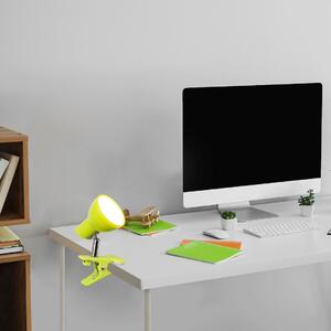 Rabalux 1481 NOAH - Stolní LED lampička se skřipcem na desku stolu nebo poličku v zelené barvě, LED 5W, 3000K (Skřipcová lampička s vypínačem na kabelu)