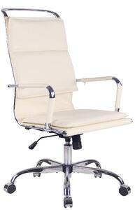 Kancelářská židle Sawston - umělá kůže | krémová