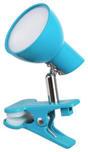 Rabalux 1479 NOAH - Stolní LED lampička se skřipcem na desku stolu nebo poličku v modré barvě, LED 5W, 3000K (Skřipcová lampička s vypínačem na kabelu)