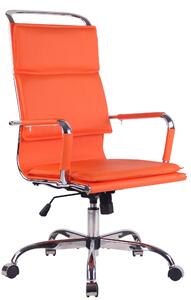 Kancelářská židle Sawston - umělá kůže | oranžová