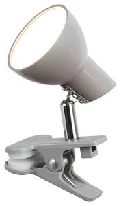 Rabalux NOAH LED lampička s klipem 5W | 360lm | 3000K - šedá