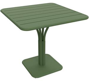 Kaktusově zelený kovový stůl Fermob Luxembourg Pedestal 80 x 80 cm
