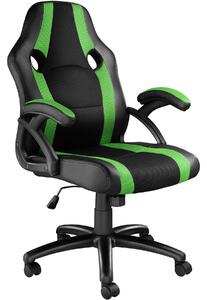 Tectake 403478 kancelářská židle benny - černá/zelená