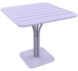 Fialový kovový stůl Fermob Luxembourg Pedestal 80 x 80 cm