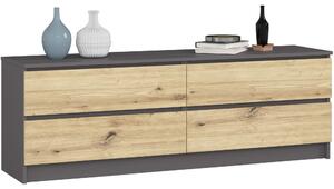 Ak furniture Komoda Kuba 160 cm grafit/dub artisan
