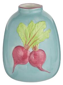 VEGGIE Váza červená řepa 18 cm - modrá
