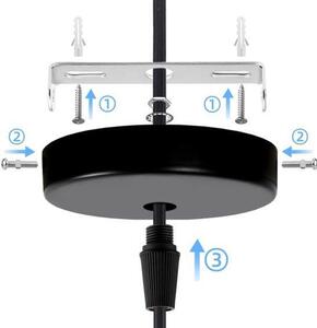 95 mm držák lampy, sada stropu, 2 kusy, stropní montáž, světlo lampy, montážní držák se šroubem, kroužek spouštěče, matice, pro domácnost, kancelář, visící lampa, zeď, stropní světlo, visící lampa