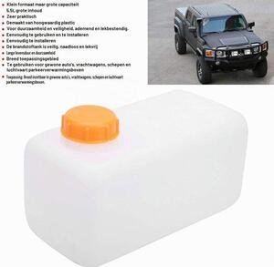 5.5L Plastový palivový olej Plynový nádrž velká kapacita pro nákladní nákladní nákladní loď Aviation stojan sporák box olejové zásobníky Autodoplňky(Oranž)