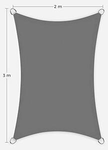 Sluneční plachta 2 x 3 m kouřově šedá