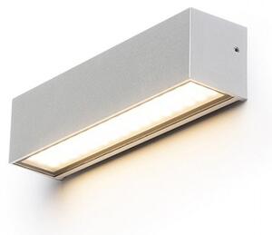 RED R13527 UKOČENÁ VÝROBA CAMARGUE nástěnná stříbrnošedá satinované sklo 230V LED 6W IP65 3000K - RED - DESIGN RENDL