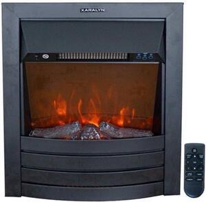 Elektrické vestavné topidlo – 1800 wattů – 60,5 x 50,5 x 19 cm – sklo, kov – moderní design – dekorativní krb