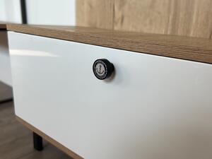 In-Design Nábytková knopka Bianco černá, motiv kotva V61