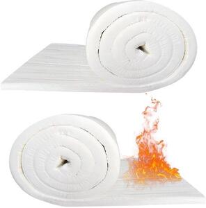 Izolační deska keramická - 400 x 610 x 25 mm - 2 kusy - Odolnost vůči vysokým teplotám až do 1260°C - Ohnivzdorná tepelná ochrana - Vhodné pro kamna a peletová kamna
