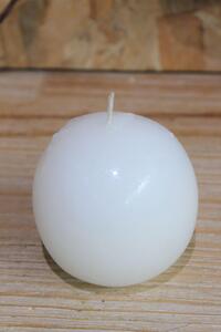 Bílá voňavá svíčka ve tvaru koule 7cm