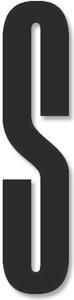 Písmeno Design Letters S S akrylové 8 cm černé