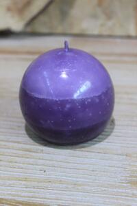Fialová voňavá svíčka ve tvaru koule 7cm