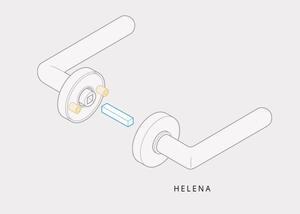 AC-T SERVIS Dveřní klika HELENA matný nikl - kulatá rozeta Mechanizmus rozety: Kovová konstrukce, Provedení kliky: vč. rozety WC