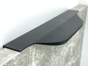 L-design Nábytková úchytka LINE - zaoblená černá hluboký mat Rozměr úchytky (mm): 168