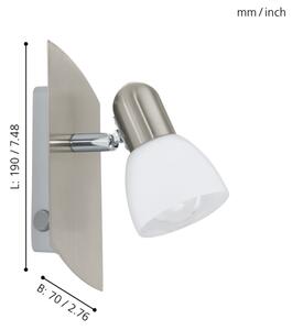 EGLO 90982 - Bodové svítidlo ENEA 1xE14/40W matný nikl / satén