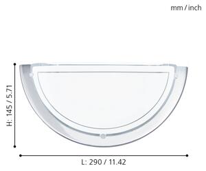 EGLO 83156 - Nástěnné svítidlo PLANET1 1xE27/60W