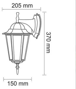 Venkovní nástěnné svítidlo 1xE27/20W/230V IP43 černá