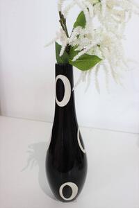 Černá váza BLACK&WHITE 29cm