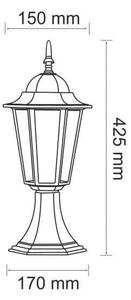 Venkovní lampa 1xE27/20W/230V IP43 42,5 cm černá