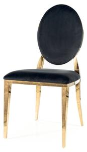 Jídelní židle KANG černá/zlatá