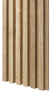 Akustický panel, podklad MDF deska, úzká lamela, celý panel - dubová dýha, 30x275 cm