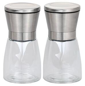 Mlýnek na koření, 2 ks, Ø 6,5 cm, 13,5 cm, nerezová ocel/plast KESPER 13907