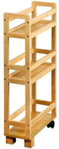 Regál s kolečky 15 x 74 x 36 cm, bambus KESPER 24860
