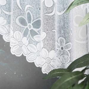 Bílá žakárová záclona RENATA 350x110 cm