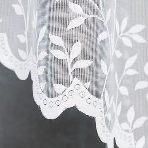 Bílá žakárová záclona ZUZANNA 250x130 cm