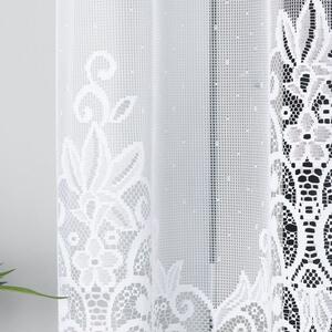 Bílá žakárová záclona BERENIKA 250x120 cm