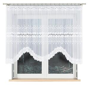 Bílá žakárová záclona BASTIA 340x130 cm