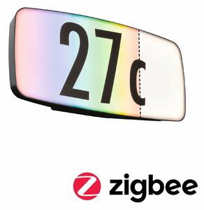 VÝPRODEJ VZORKU PAULMANN LED domovní číslo a svítidlo Smart Home Zigbee Sheera soumrakový senzor IP44 276x73mm RGBW+ 6,5W 230V antracit umělá hmota