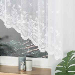 Bílá žakárová záclona KAROLINA 300x140 cm