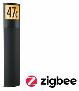 PAULMANN LED stojací svítidlo Smart Home Zigbee Padea soumrakový senzor neláká hmyz IP44 847mm CCT 8,5W 230V antracit umělá hmota