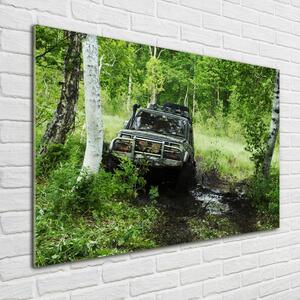 Foto-obraz fotografie na skle Jeep v lese osh-4134018