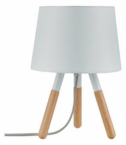 Paulmann stolní lampa Neordic Berit 1-ramenné látkový širm bílá/dřevo 796.46 P 79646