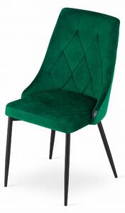 Zelená sametová jídelní židle IMOLA