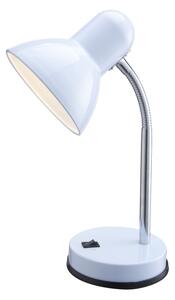 Globo 2485 BASIC - Stolní bílá lampička na dětský stůl 1 x E27, 33cm (Stolní kovová bílá lampa)
