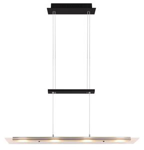 Trio Leuchten R32004132 MILOS - Závěsné stahovací svítidlo v černé barvě , LED 20W, 3000K, 80cm (Stahovací černý lustr nad stůl nebo sedačku)