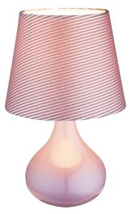 Globo 21652 FREEDOM - Stolní fialová lampička s keramickým podstavcem 1 x E14, 27cm (Stolní fialová lampa s keramickým podstavcem a textilním stínidlem)