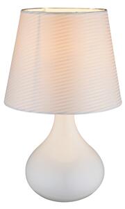 Globo 21650 FREEDOM - Stolní lampička s keramickým podstavcem 1 x E14, 27cm (Stolní lampa s keramickým podstavcem a textilním stínidlem)