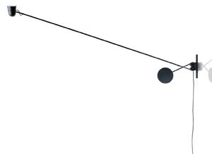 Nástěnná Svítidla Luceplan, Counterbalance, Černá, Obývací pokoj, Kov, Design